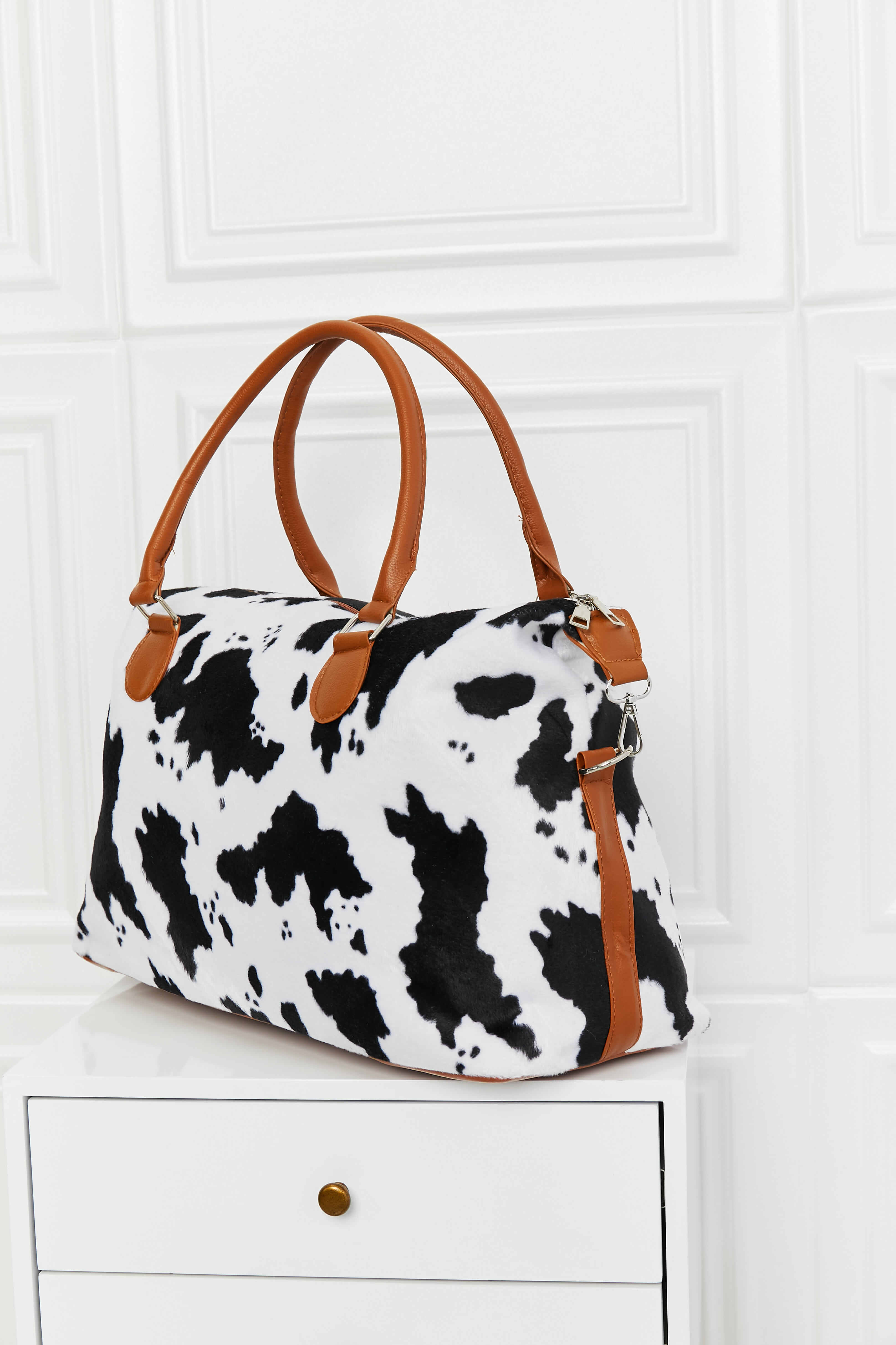 Animal Print Brushed Weekender Bag - Weekender Bag by Trendsi | Available at Handbags Specialist Headquarter