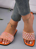 Studded Open Toe Flat Sandals - Women Sandals by Trendsi | Available at Handbags Specialist Headquarter