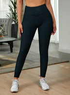 Textured High Waist Active Leggings - Leggings by Trendsi | Available at Handbags Specialist Headquarter