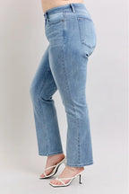 Judy Blue Plus Size High Waist Dad Jeans - Women / Jeans & Denim by Trendsi | Available at Handbags Specialist Headquarter