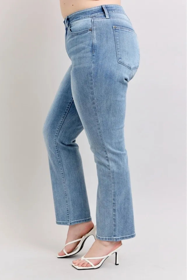 Judy Blue Plus Size High Waist Dad Jeans - Women / Jeans & Denim by Trendsi | Available at Handbags Specialist Headquarter