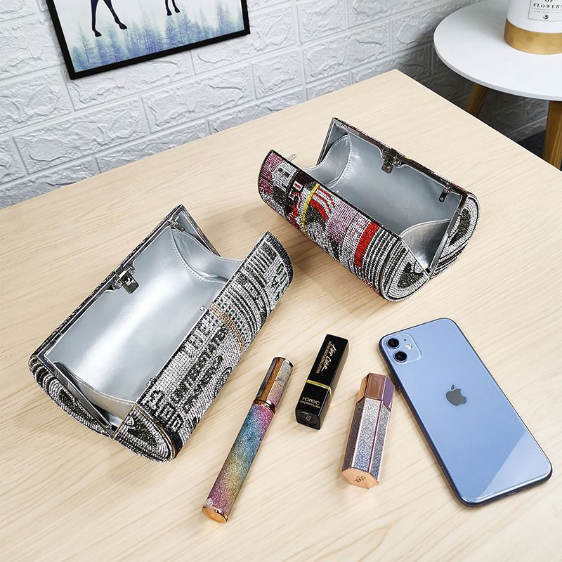 Crystal Diamond Evening Clutch Bag for Women