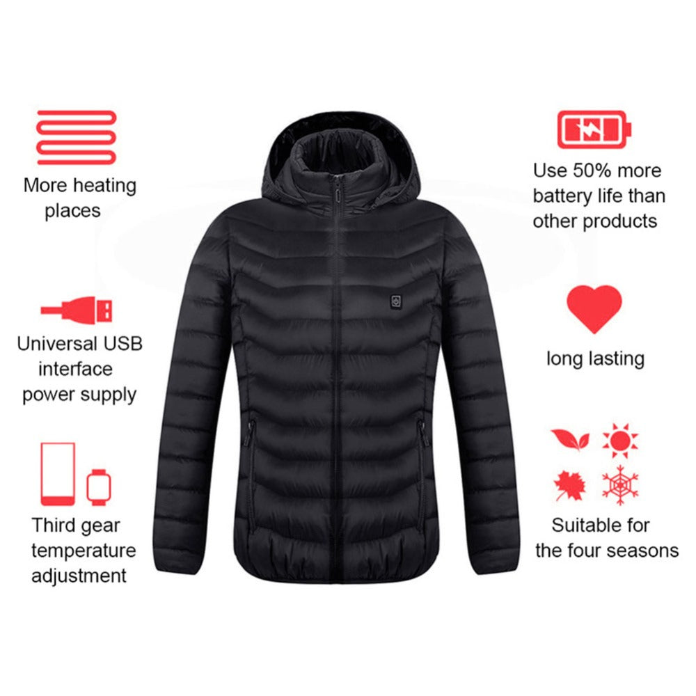 FrostGuard USB Heated Vest - Men's Thermal Zip-Up