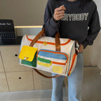 Color Block Multi-Pockets Travel Bag - travel-bag by Trendsi | Available at Handbags Specialist Headquarter