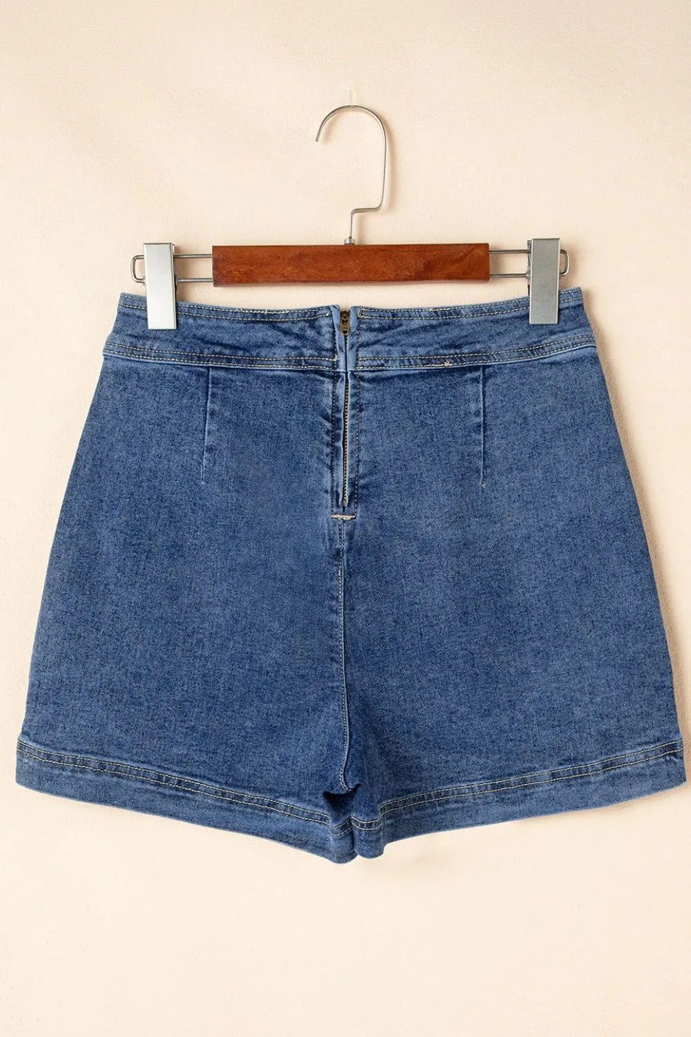 Asymmetrical Denim Skort with Pockets - Women / Jeans & Denim by Trendsi | Available at Handbags Specialist Headquarter