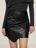 Ruched Mini Skirt with Zipper - Skirts by Trendsi | Available at Handbags Specialist Headquarter