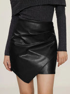 Ruched Mini Skirt with Zipper - Skirts by Trendsi | Available at Handbags Specialist Headquarter