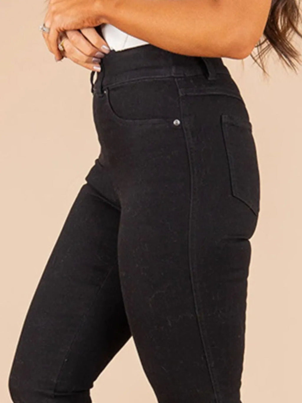 Full Size High-Waisted Flare Jeans Plus Size - Women / Jeans & Denim by Trendsi | Available at Handbags Specialist Headquarter