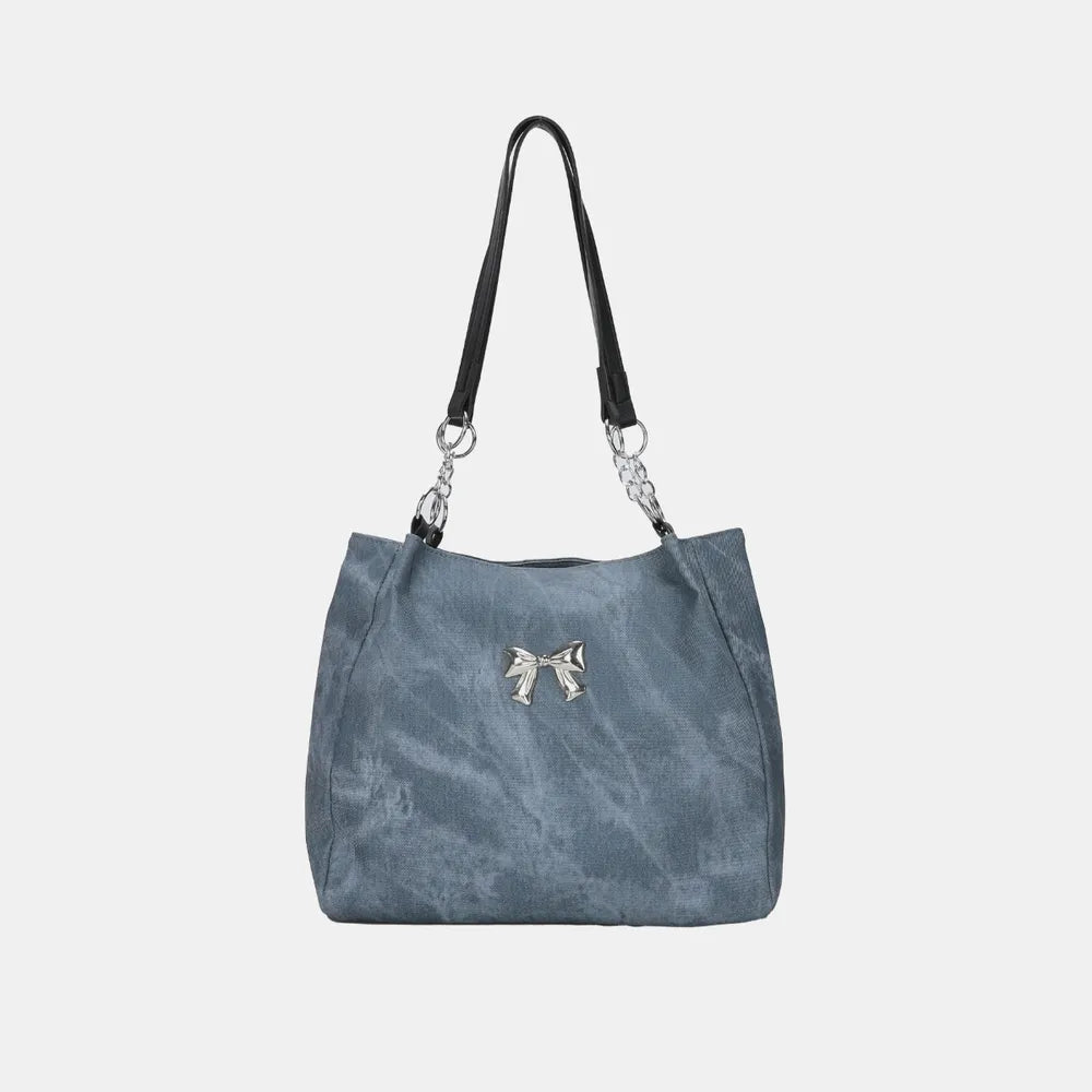 Bow Polyester Medium Tote Bag - Tote Bag by Trendsi | Available at Handbags Specialist Headquarter