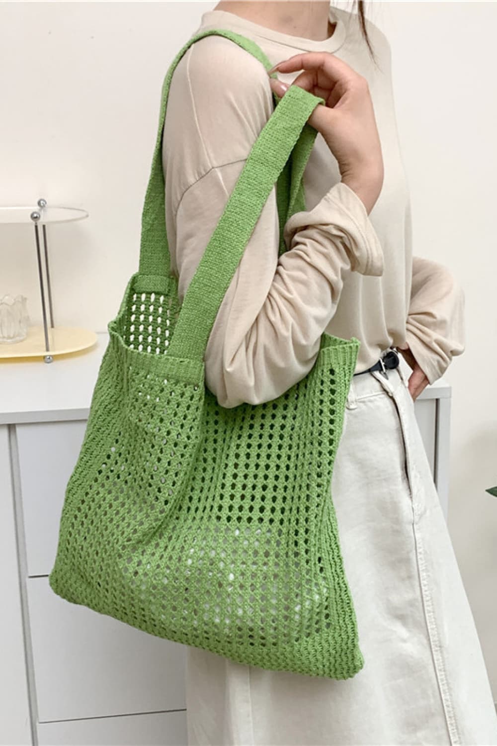Openwork Tote Bag - Tote Bag by Trendsi | Available at Handbags Specialist Headquarter