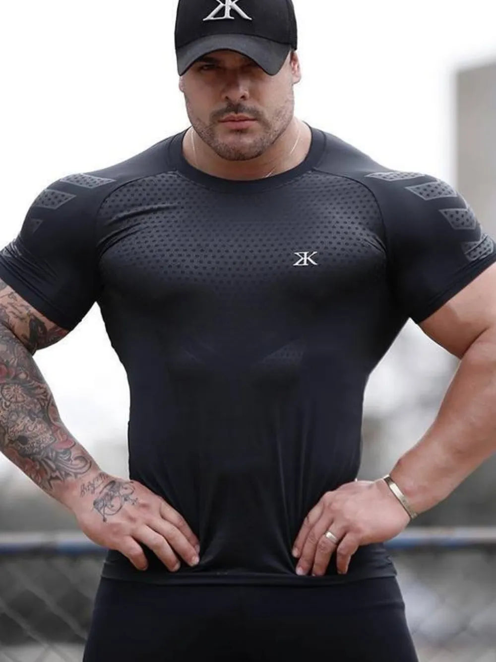 Men's Plus Size Round Neck Short Sleeve T-Shirt - mens-shirts by Trendsi | Available at Handbags Specialist Headquarter