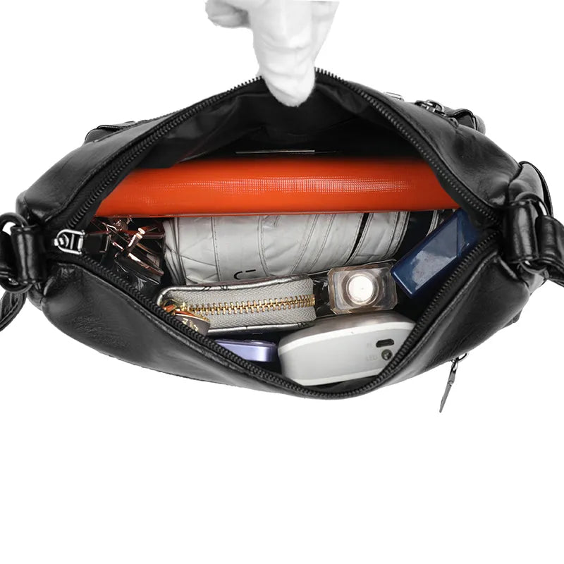 PU Leather Multi-Pockets Crossbody Bag - Crossbody Bag by Trendsi | Available at Handbags Specialist Headquarter