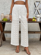 Lace Wide Leg Pants - Women Pants by Trendsi | Available at Handbags Specialist Headquarter