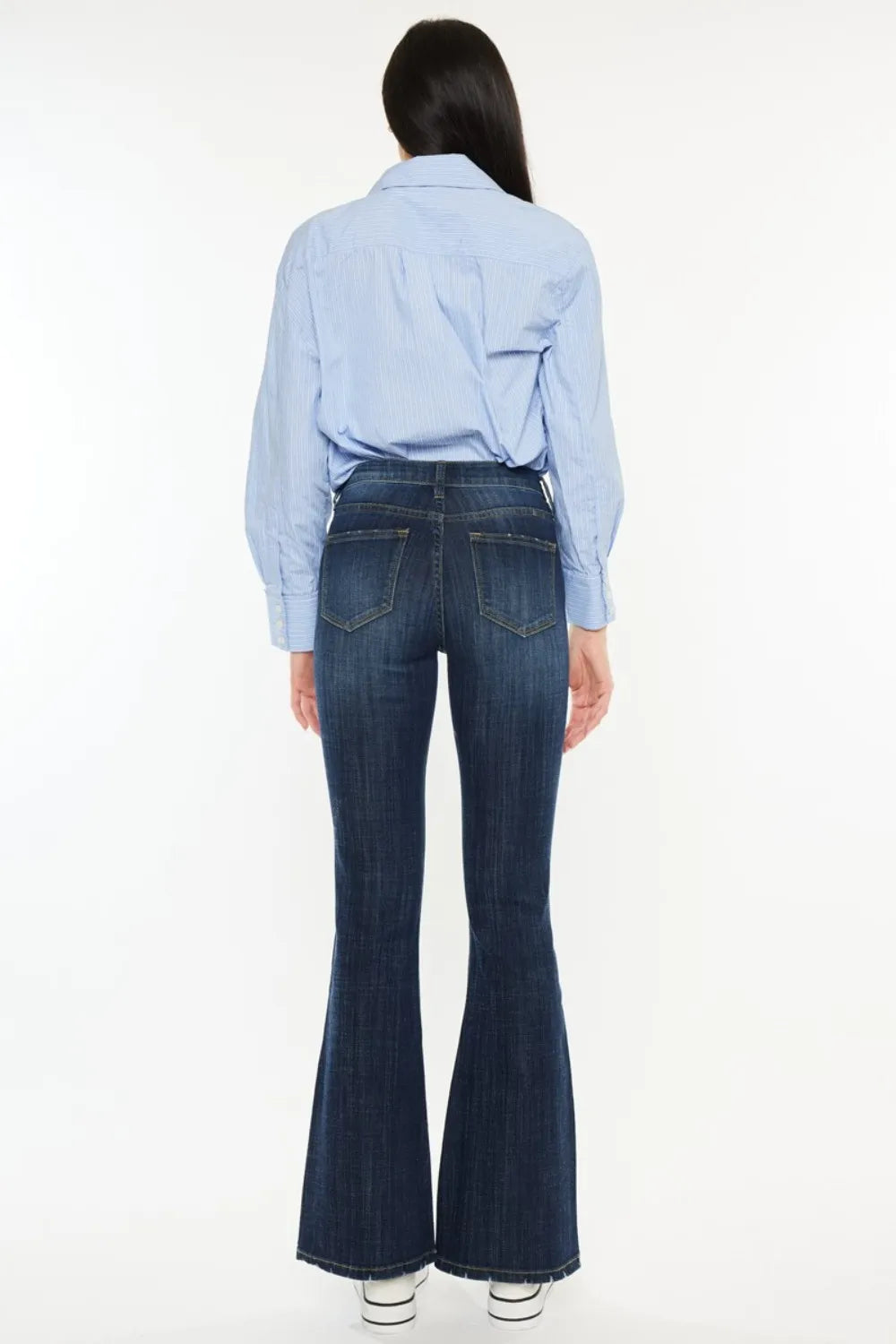 Kancan Full Size Mid Rise Flare Jeans - Sleepwear by Trendsi | Available at Handbags Specialist Headquarter