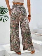 Printed Wide Leg Pants - Women Pants by Trendsi | Available at Handbags Specialist Headquarter