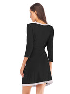 Tie Waist Surplice Neck Robe with Pockets - Sleepwear by Trendsi | Available at Handbags Specialist Headquarter