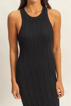 HYFVE Round Neck Bodycon Ribbed Knit Dress - Maxi Dress by Trendsi | Available at Handbags Specialist Headquarter