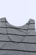 Striped Slit Sleeveless Maxi Dress - Maxi Dress by Trendsi | Available at Handbags Specialist Headquarter