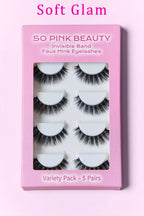 SO PINK BEAUTY Mink Eyelashes 5 Pairs - Sleepwear by Trendsi | Available at Handbags Specialist Headquarter