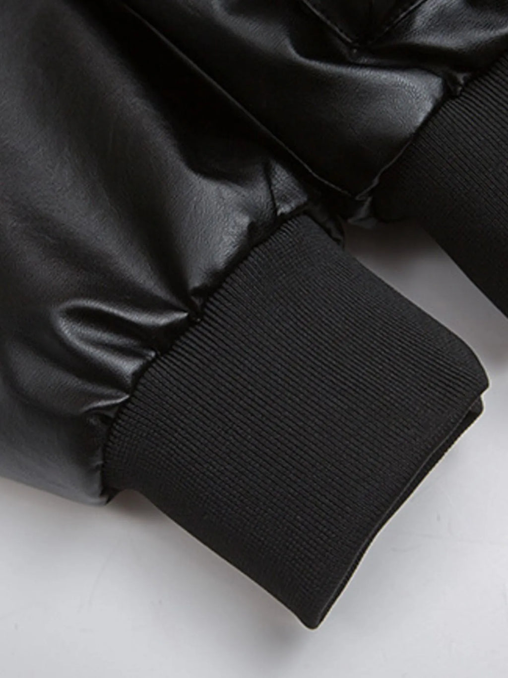 Men's Leather Bomber Jacket with Faux Fur Hood - Men's jackets by Trendsi | Available at Handbags Specialist Headquarter