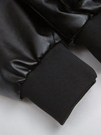 Men's Leather Bomber Jacket with Faux Fur Hood - Men's jackets by Trendsi | Available at Handbags Specialist Headquarter