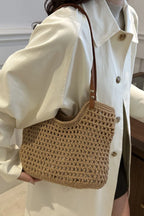 Openwork Woven Tote Bag - Tote Bag by Trendsi | Available at Handbags Specialist Headquarter