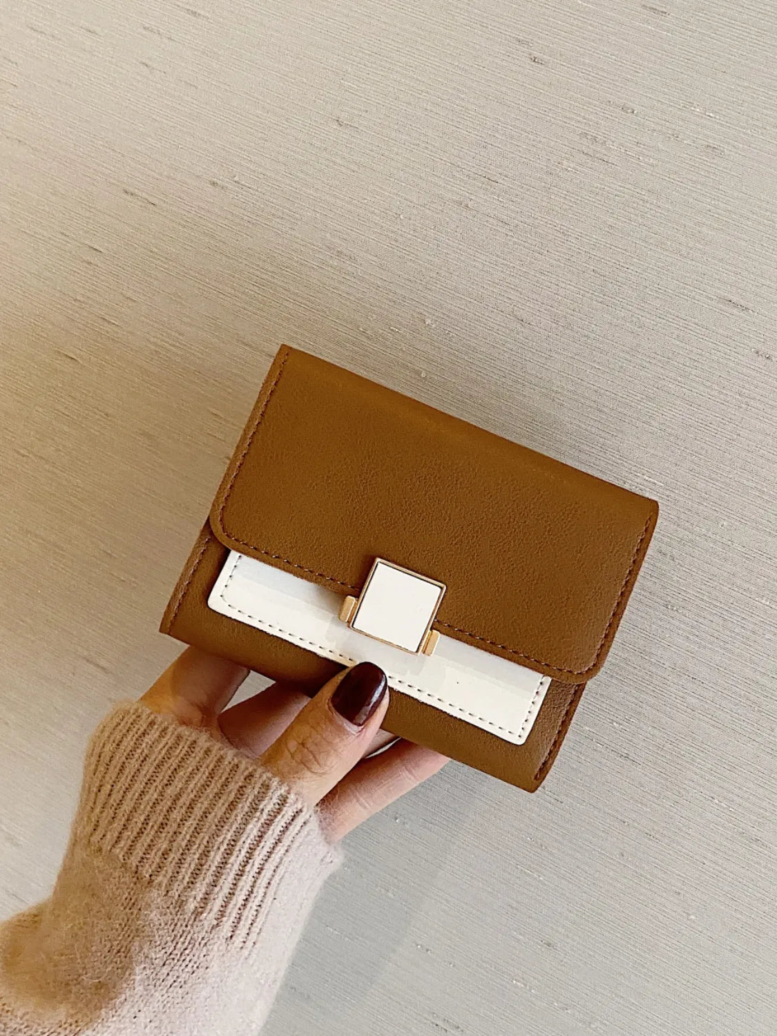 Contrast PU Leather Wallet - Wallet by Trendsi | Available at Handbags Specialist Headquarter