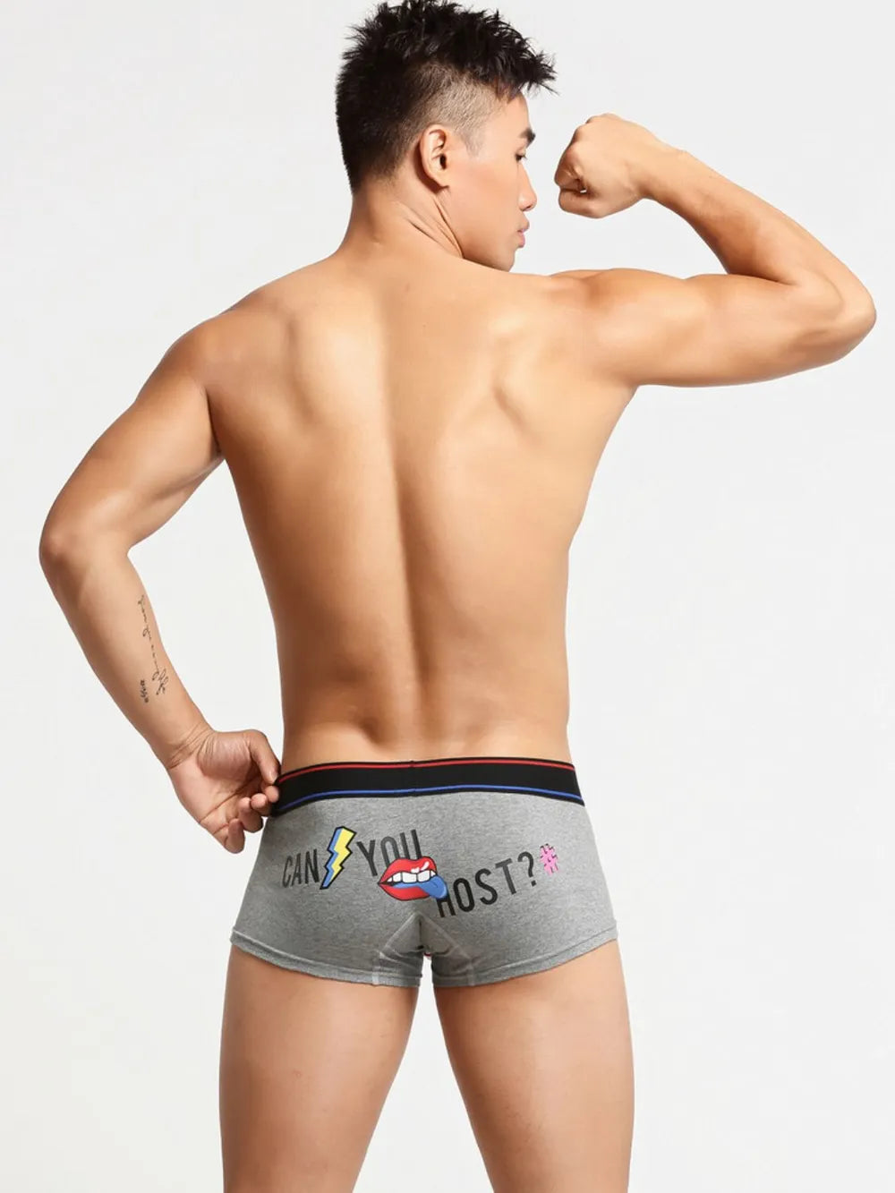 Men's Letter Graphic Contrast Panty - Men's underwear by Trendsi | Available at Handbags Specialist Headquarter