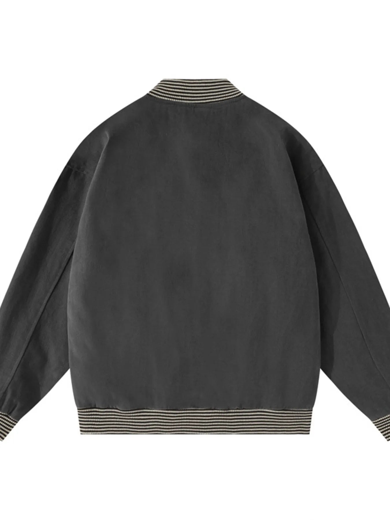Men's Striped Hem Zip Up Jacket - Men's jackets by Trendsi | Available at Handbags Specialist Headquarter