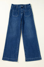 Wide Leg Pocketed High Waist Jeans - Women / Jeans & Denim by Trendsi | Available at Handbags Specialist Headquarter
