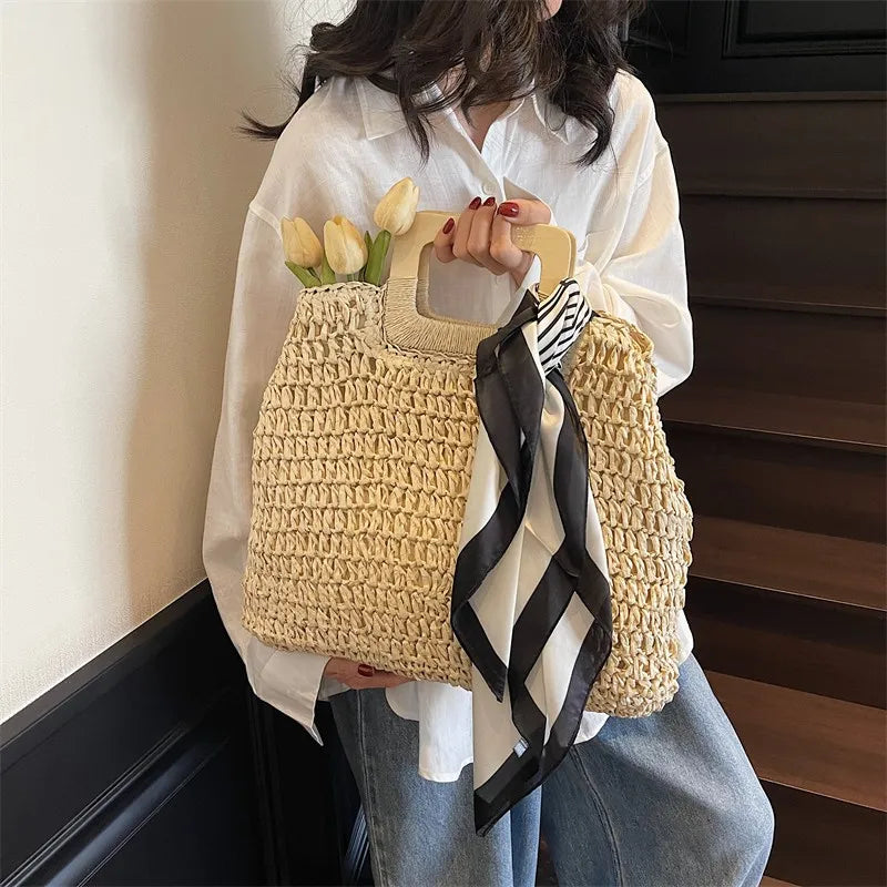 Straw Woven Handbag - handbags by Trendsi | Available at Handbags Specialist Headquarter