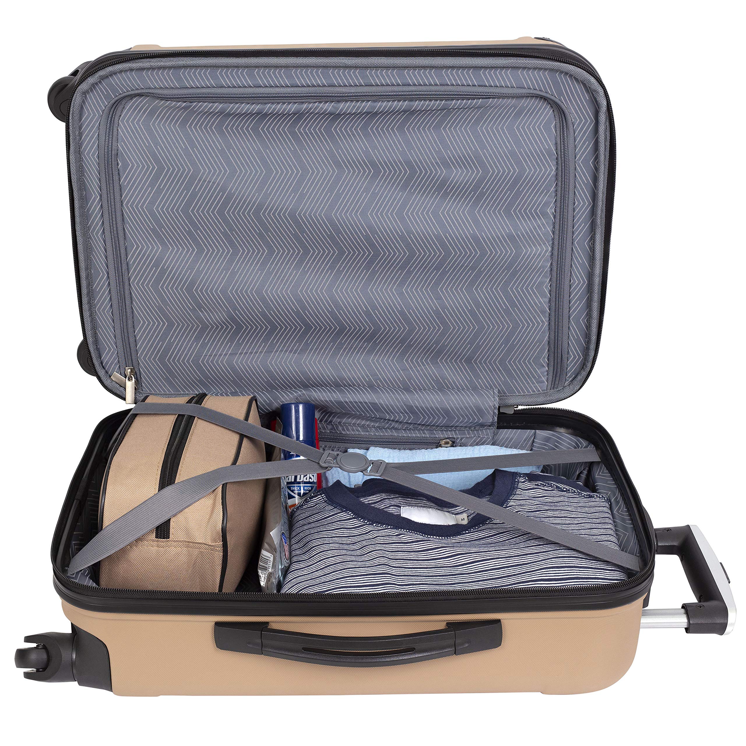 Rose Gold Hardside Luggage Set - 4-Piece Travel Kit -  by Handbags Specialist Headquarter | Available at Handbags Specialist Headquarter