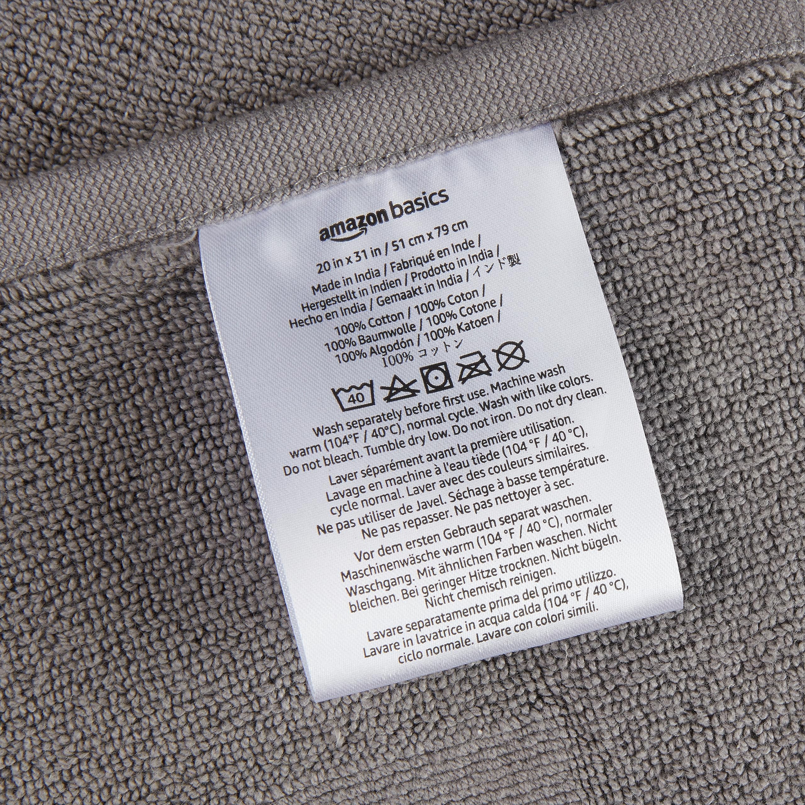 Soft Silver Banded Bath Rug Mat - Decor by Handbags Specialist Headquarter | Available at Handbags Specialist Headquarter