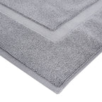 Soft Silver Banded Bath Rug Mat - Decor by Handbags Specialist Headquarter | Available at Handbags Specialist Headquarter