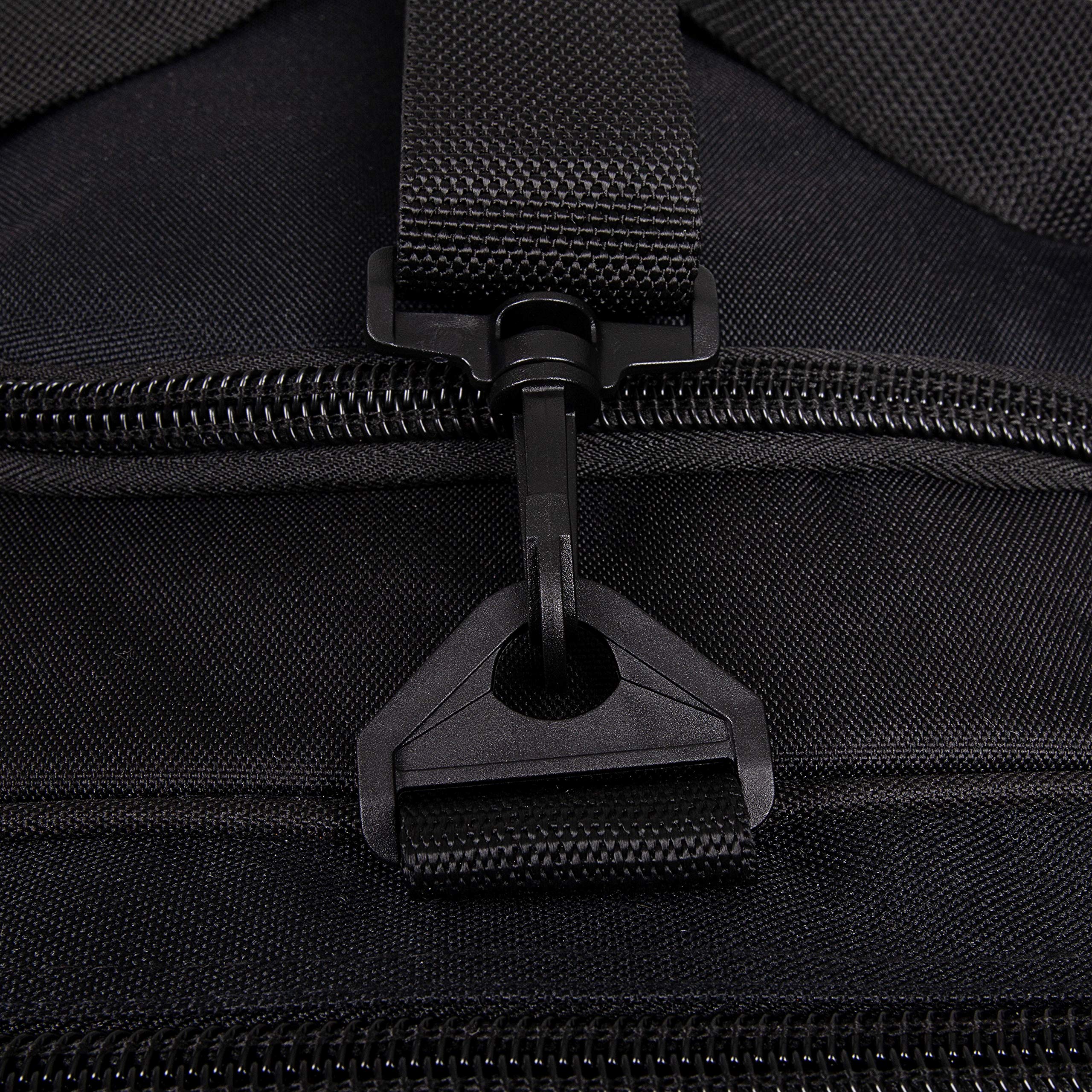 K-Cliffs Heavy Duty Tactical Range Duffel Quality Gear Travel Sports Gym Equipment Bag Military Molle Lockable Zippers with US Flag Patch 27 Inch Black – ##variant## 