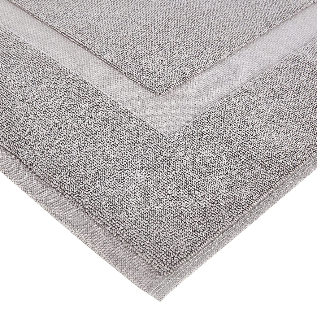Soft Silver Banded Bath Rug Mat - Decor by Handbags Specialist Headquarter | Available at Handbags Specialist Headquarter