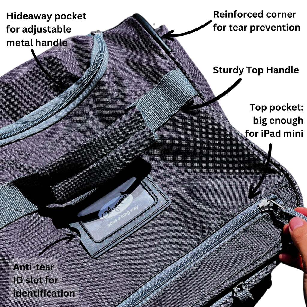 Olympia 22 Max Wheeled Duffel: 8-Pocket Water-Resist -  by Handbags Specialist Headquarter | Available at Handbags Specialist Headquarter