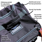 Olympia 22 Max Wheeled Duffel: 8-Pocket Water-Resist -  by Handbags Specialist Headquarter | Available at Handbags Specialist Headquarter