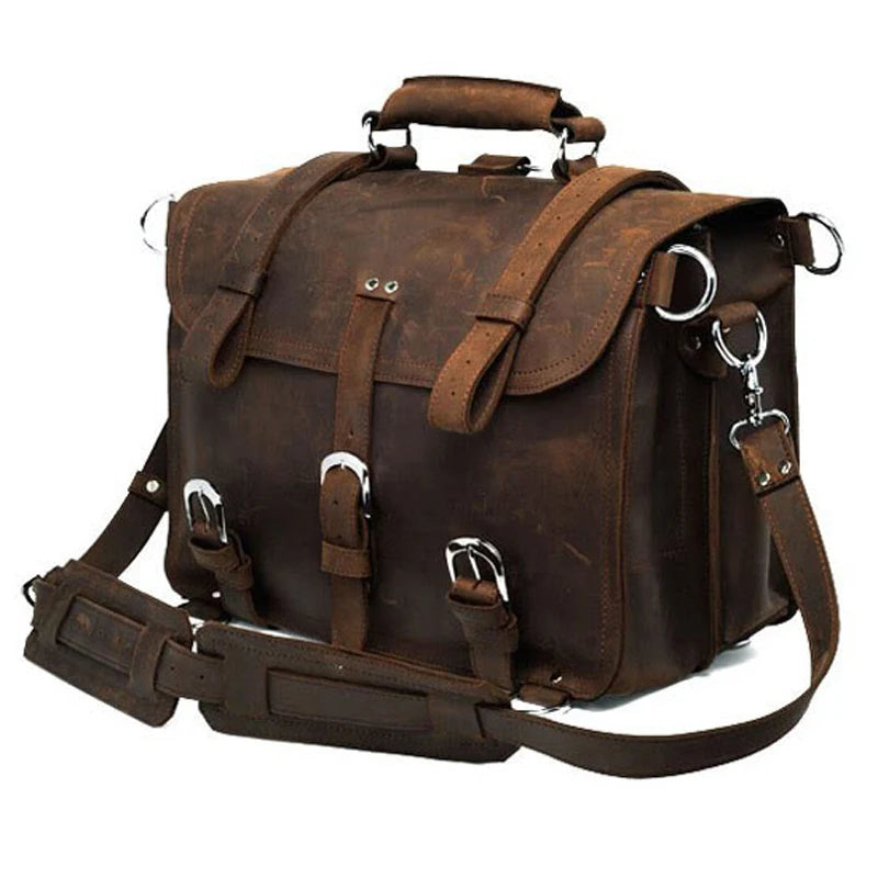 Vintage Crazy horse Genuine Leather Men Travel Bags Luggage Travel Bag Leather Men Duffle Bag Large Men Weekend Bag Overnight -  by eprolo | Available at Handbags Specialist Headquarter