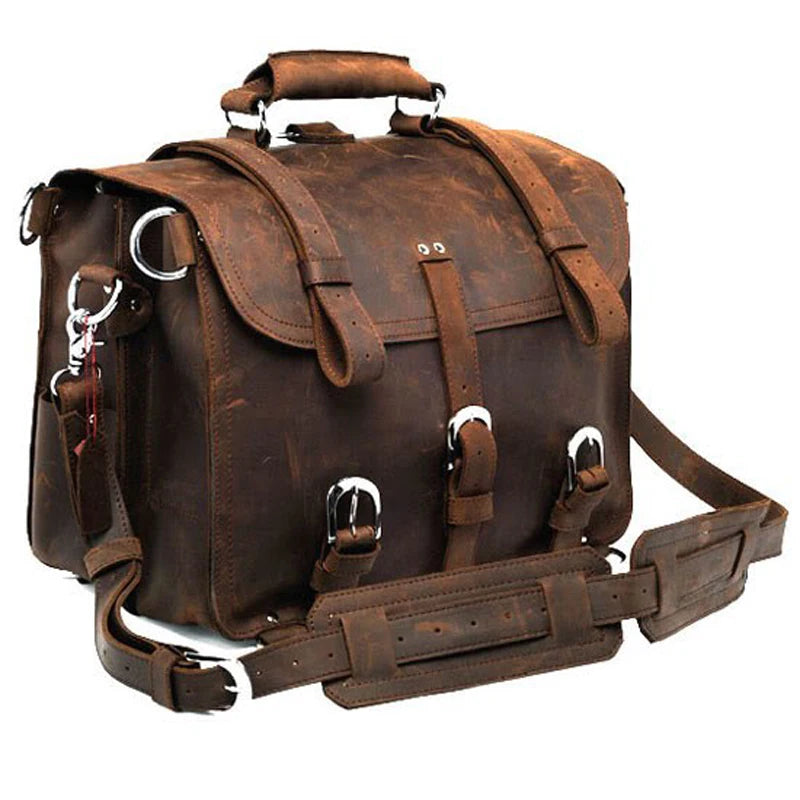 Vintage Crazy horse Genuine Leather Men Travel Bags Luggage Travel Bag Leather Men Duffle Bag Large Men Weekend Bag Overnight -  by eprolo | Available at Handbags Specialist Headquarter