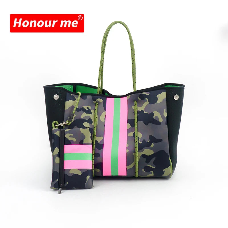 Hot Selling Women Handbags Ladies Perforated Carrying Sea Neoprene Beach Handbag Summer Neoprene Bags for Women - Handbags by Handbags Specialist Headquarter | Available at Handbags Specialist Headquarter
