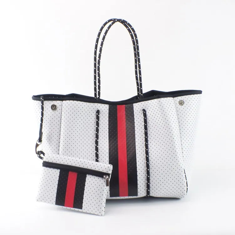 Hot Selling Women Handbags Ladies Perforated Carrying Sea Neoprene Beach Handbag Summer Neoprene Bags for Women - Handbags by Handbags Specialist Headquarter | Available at Handbags Specialist Headquarter