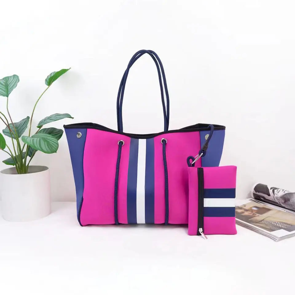 Hot Selling Women Handbags Ladies Perforated Carrying Sea Neoprene Beach Handbag Summer Neoprene Bags for Women - Handbags by Handbags Specialist Headquarter | Available at Handbags Specialist Headquarter