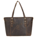 TIDING Festival Gift Christmas Custom Logo Retro Crazy Horse Leather Handbag Lady Brown Shoulder Bag Women Leather Tote Bag -  by Handbags Specialist Headquarter | Available at Handbags Specialist Headquarter