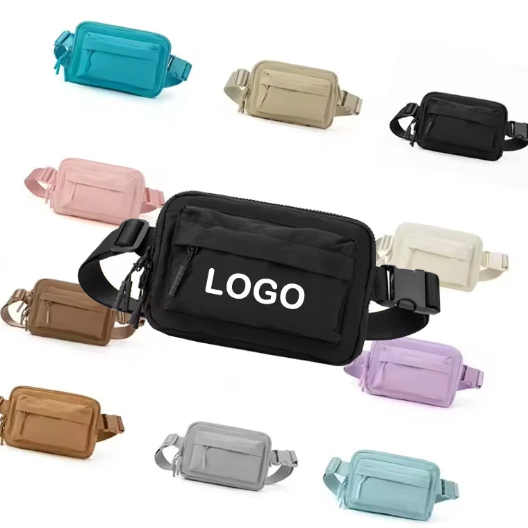New Lulu Waterproof Nylon Fanny Pack Chest Bag Purse for Women Girl Waist Bag Crossbody Cute Belt Sport Messenger Bag - Crossbody Bag by Handbags Specialist Headquarter | Available at Handbags Specialist Headquarter