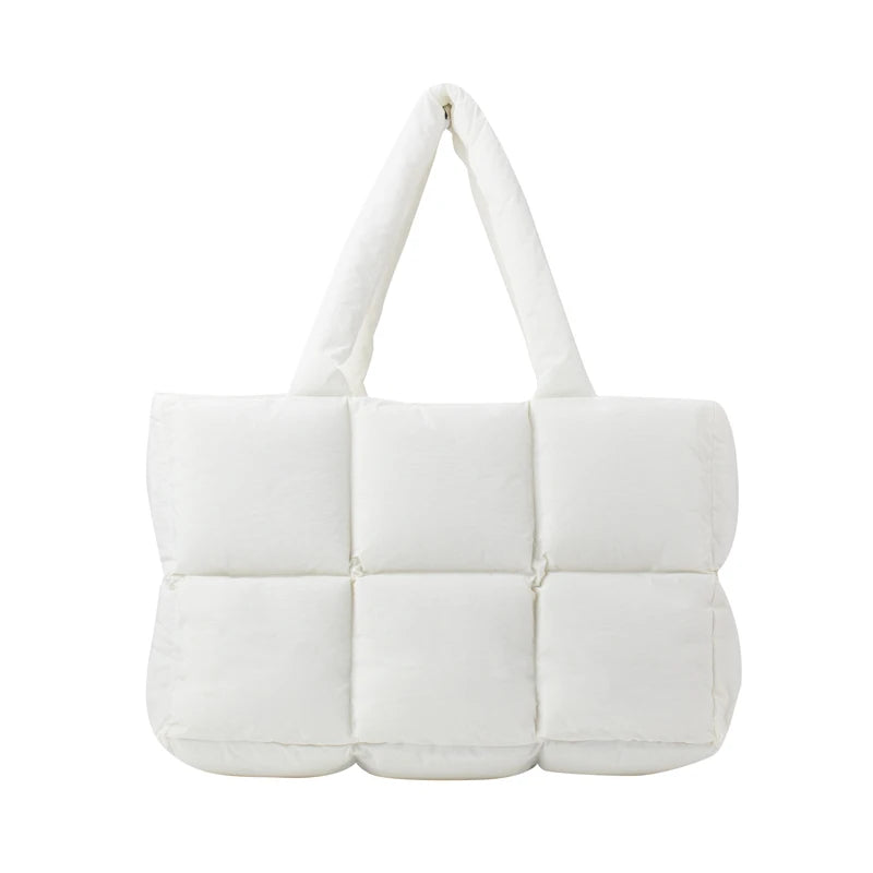Best Selling Fluffy Soft Cotton Padded Quilted Crossbody Bag Women Puffy Handbag -  by Handbags Specialist Headquarter | Available at Handbags Specialist Headquarter