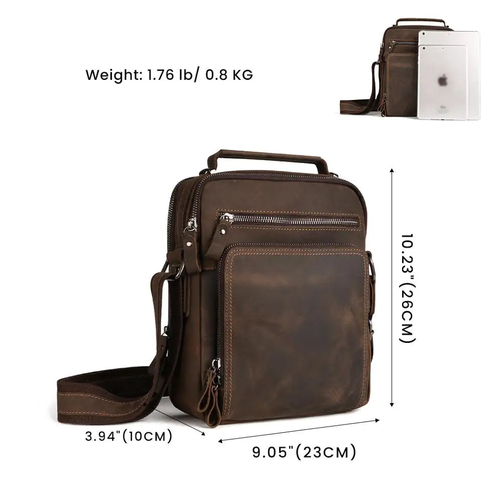 JOYIR New Genuine Leather Men Vintage Handbags Small Flap Men's Shoulder Bag Casual Office Messenger Bags Fashion Crossbody Bag -  by eprolo | Available at Handbags Specialist Headquarter