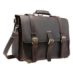 Tiding Handmade Vintage Style Genuine Leather Men's Laptop Briefcase Handbag Messenger Bag for Business Men 17 Inch Laptop Bag - Handbags by Handbags Specialist Headquarter | Available at Handbags Specialist Headquarter