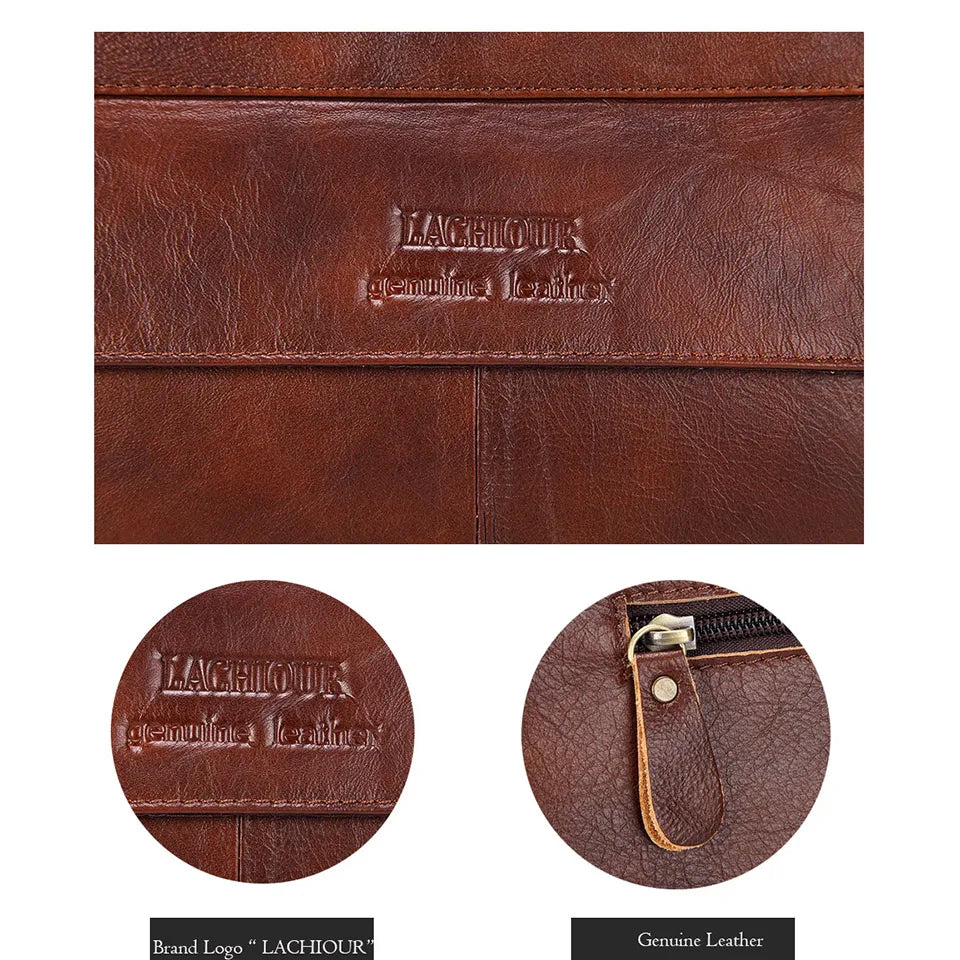 Men Genuine Leather Handbags Casual Leather Laptop Bags Male Business Travel Messenger Bags Men's Crossbody Shoulder Bag -  by LACHIOUR Store | Available at Handbags Specialist Headquarter