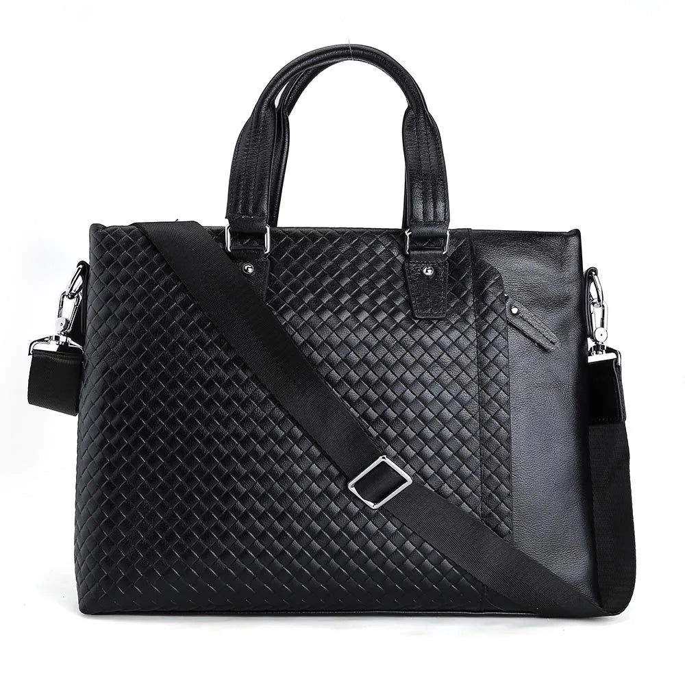 Leather Handbag Business Office Briefcase Genuine Leather Laptop Bag for Men - Handbags by Handbags Specialist Headquarter | Available at Handbags Specialist Headquarter